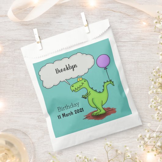 Lekkende groene, grappige drakendraak-cartoon bedankzakje (Geknipt)