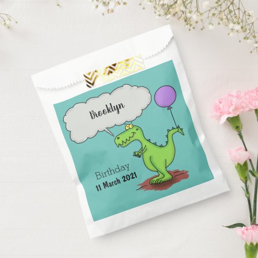 Lekkende groene, grappige drakendraak-cartoon bedankzakje (Gezegeld)