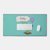 Lekkende groene, grappige drakendraak-cartoon bureaumat (Keyboard & Muis)