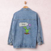Lekkende groene, grappige drakendraak-cartoon denim jacket (Hangar)