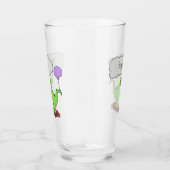 Lekkende groene, grappige drakendraak-cartoon glas (Rechts)
