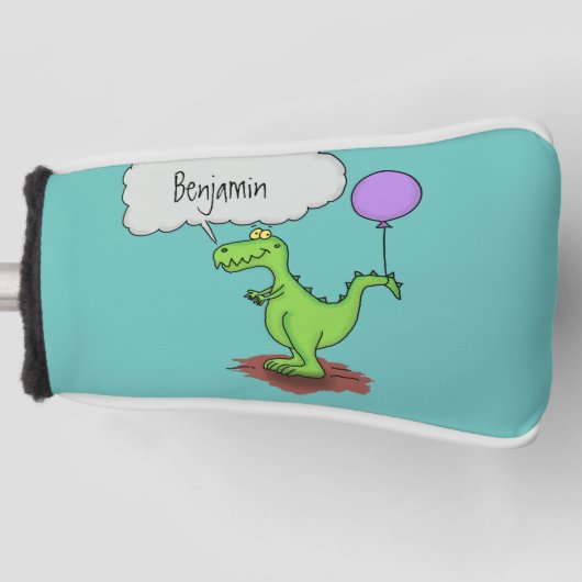 Lekkende groene, grappige drakendraak-cartoon golfheadcover (Voorkant)