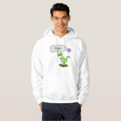 Lekkende groene, grappige drakendraak-cartoon hoodie (Voorkant volledig)