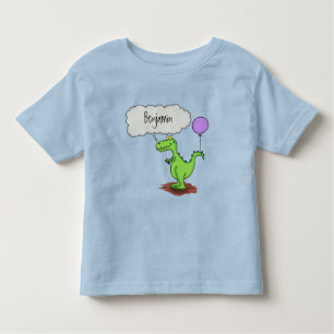 Lekkende groene, grappige drakendraak-cartoon kinder shirts