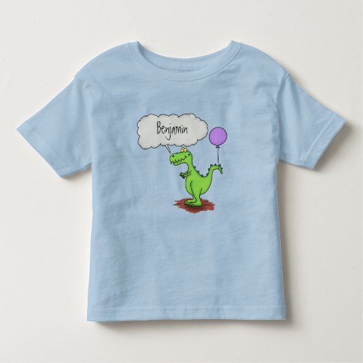 Lekkende groene, grappige drakendraak-cartoon kinder shirts (Voorkant)