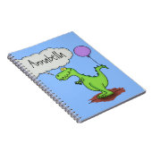 Lekkende groene, grappige drakendraak-cartoon notitieboek (Rechterzijde)