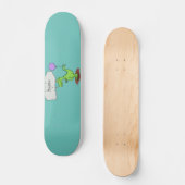 Lekkende groene, grappige drakendraak-cartoon persoonlijk skateboard (Voorkant)