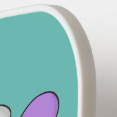 Lekkende groene, grappige drakendraak-cartoon pickleball paddle (Links Detail)