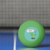Lekkende groene, grappige drakendraak-cartoon pingpongbal (Net)
