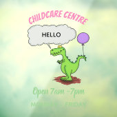 Lekkende groene, grappige drakendraak-cartoon raamsticker (Vel 3)