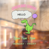 Lekkende groene, grappige drakendraak-cartoon raamsticker (Vel 2)