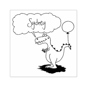 Lekkende groene, grappige drakendraak-cartoon rubberstempel