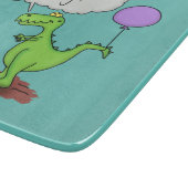 Lekkende groene, grappige drakendraak-cartoon snijplank (Hoek)