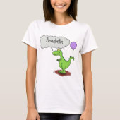 Lekkende groene, grappige drakendraak-cartoon t-shirt (Voorkant)