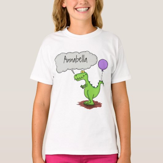 Lekkende groene, grappige drakendraak-cartoon t-shirt (Voorkant)