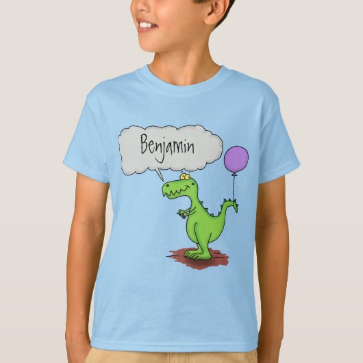 Lekkende groene, grappige drakendraak-cartoon t-shirt (Voorkant)