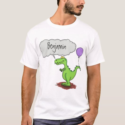 Lekkende groene, grappige drakendraak-cartoon t-shirt (Voorkant)