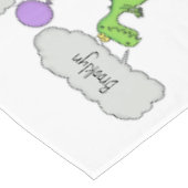 Lekkende groene, grappige drakendraak-cartoon tafelkleed (Gekanteld)