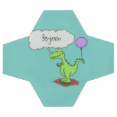 Lekkende groene, grappige drakendraak-cartoon voetbal (Enkel)