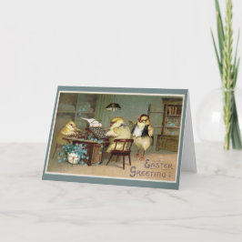 Lekkende kippen die belasting betalen op paasWensk Feestdagen Kaart