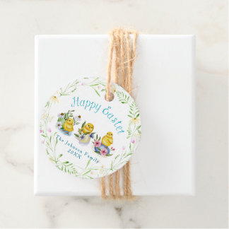 Lekkende kippen Pasen Waterverf Aangepast Bedankjes Labels