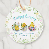 Lekkende kippen Pasen Waterverf Aangepast Bedankjes Labels (Achterkant)