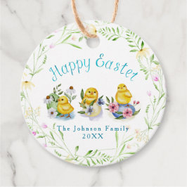 Lekkende kippen Pasen Waterverf Aangepast Bedankjes Labels