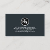 Lekkende kraan bij bouwframe visitekaartje (Achterkant)