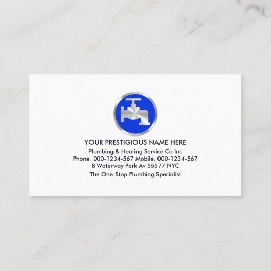 Lekkende kraan op thuissanitair visitekaartje (Achterkant)