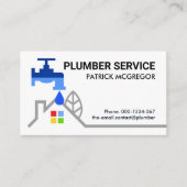 Lekkende kraan op thuissanitair visitekaartje (Voorkant)