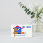 Lekkende kraan voor plug-pins visitekaartje (Staand voorkant)