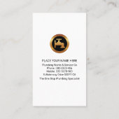 Lekkende kraan waterdruppels sanitair visitekaartje (Achterkant)