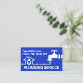 Lekkende waterkraan pijpleiding visitekaartje (Staand voorkant)