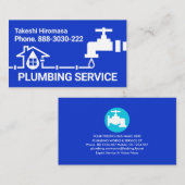 Lekkende waterkraan pijpleiding visitekaartje (Voorkant / Achterkant)