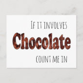 Lekker als het met Chocolade te maken heeft, doe i Briefkaart (Voorkant)