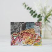lekker broodje en chips junk journal collage briefkaart (Staand voorkant)