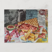 lekker broodje en chips junk journal collage briefkaart (Voorkant)