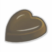 Lekker chocolade hart sticker (Voorkant)