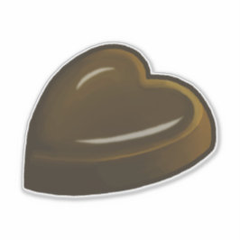 Lekker chocolade hart sticker