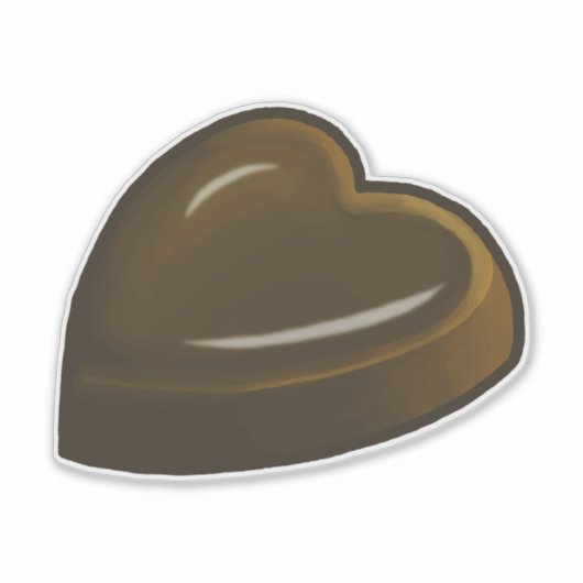 Lekker chocolade hart sticker (Voorkant)
