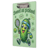 Lekker Cute Zoet als Augurken Pickleball Klembord (Links)