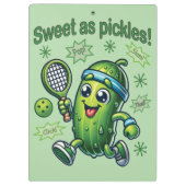 Lekker Cute Zoet als Augurken Pickleball Klembord (Achterkant)
