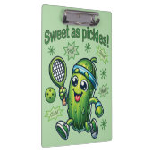 Lekker Cute Zoet als Augurken Pickleball Klembord (Rechts)