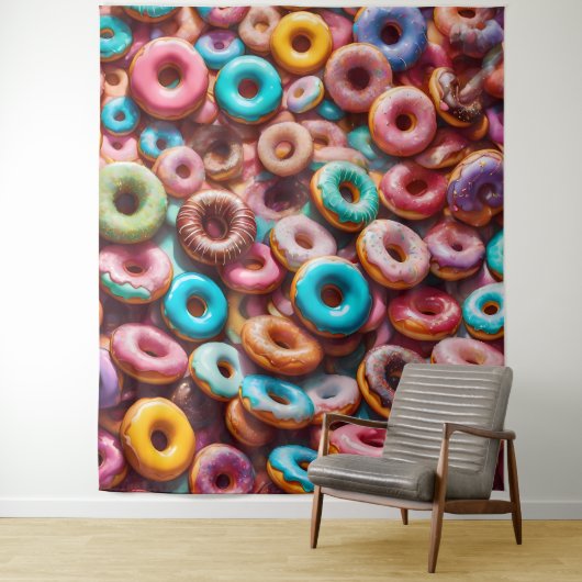 Lekker donutmotief wandkleed (In situ)