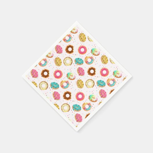 Lekker Donuts Naadloos Patroon Servet (Hoek)