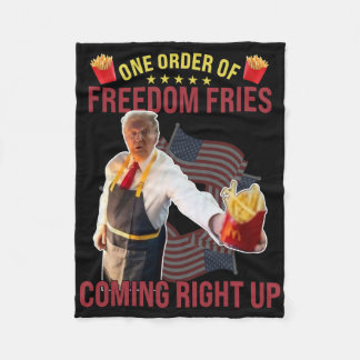 Lekker, één bestelling Freedom Fries komt eraan Fleece Deken