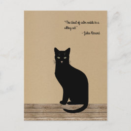 Lekker en kalm met zwarte kat briefkaart