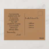 Lekker eten briefkaart (Achterkant)