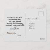 Lekker eten briefkaart (Achterkant)