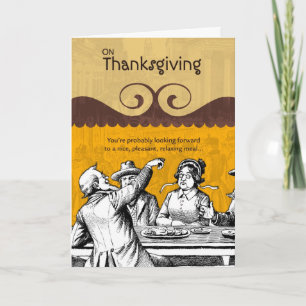 Lekker gezellig eten op Thanksgiving Feestdagen Kaart